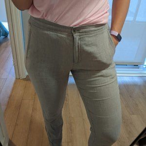 Trenery French linen blend straight leg pants